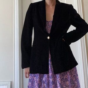 Summersalt black velvet blazer size 4